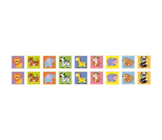 Dřevěná puzzle Viga Zvířátka 36ks