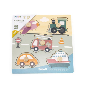 Dřevěné vkládací puzzle dopravní prostředky Viga