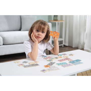 Dřevěné puzzle s čísly Viga