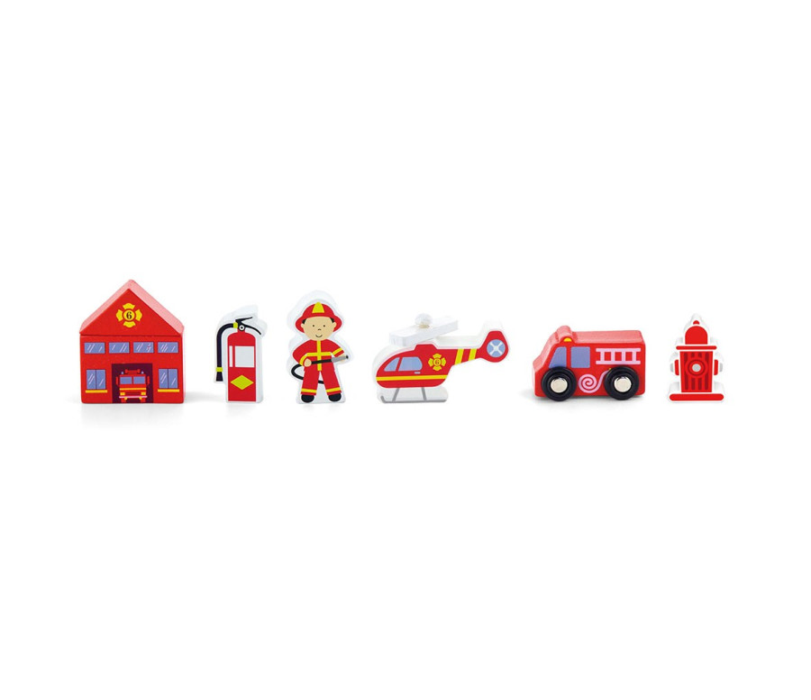 Dětské dřevěné figurky Viga Hasiči, Multicolor Dětské dřevěné figurky Viga Hasiči, Multicolor