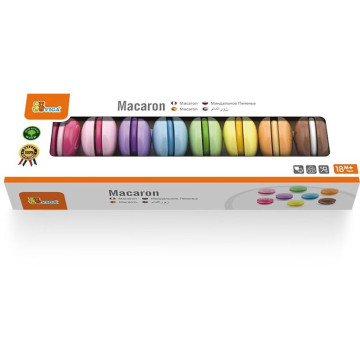 Dřevěné duhové makronky Viga, Multicolor