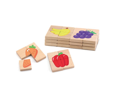 Dřevěné magnetické puzzle Viga Ovoce a Zelenina