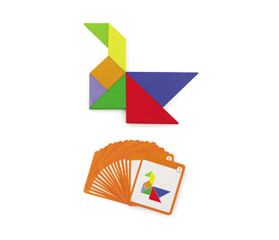 Dřevěný magnetický tangram Viga