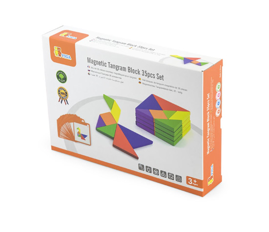 Dřevěný magnetický tangram Viga