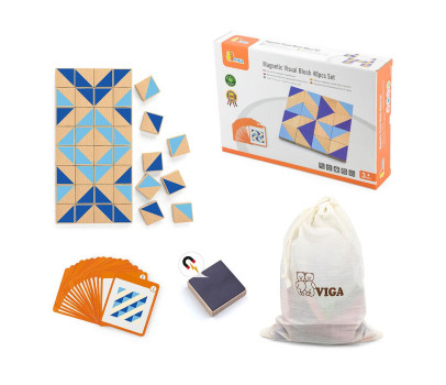 Dětská dřevěná magnetická mozaika Viga