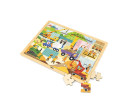 Dřevěné puzzle 48 dílků Viga Stavební stroje