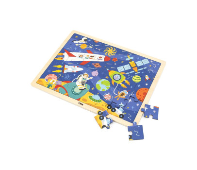 Dřevěné puzzle poznávej vesmír Viga 48 dílků