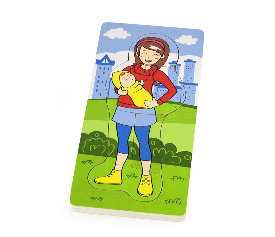 Dřevěné puzzle Viga Jak roste miminko