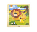Dřevěné puzzle pro nejmenší Viga 9 ks Lev