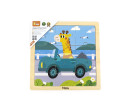 Dřevěné puzzle pro nejmenší Viga 9 ks Auto