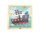 Dřevěné puzzle pro nejmenší Viga 9 ks Loď