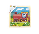 Dřevěné puzzle pro nejmenší Viga 9 ks Vlak