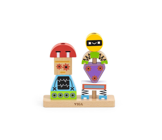 Dřevěné kostky Viga Robot