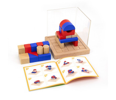 Dřevěná hra Viga Stavební bloky 3D