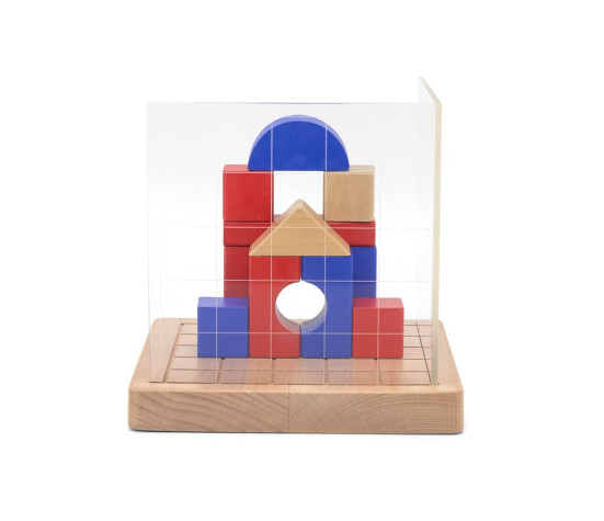 Dřevěná hra Viga Stavební bloky 3D