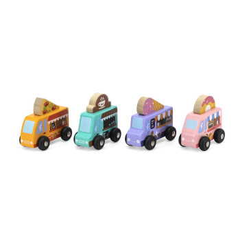 Dřevěná potravinářská autíčka Viga, Multicolor