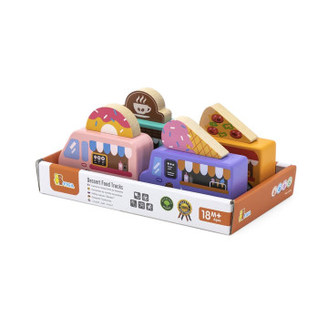 Dřevěná potravinářská autíčka Viga, Multicolor