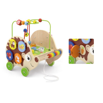 Dřevěný vzdělávací ježek 4v1 Viga, Multicolor