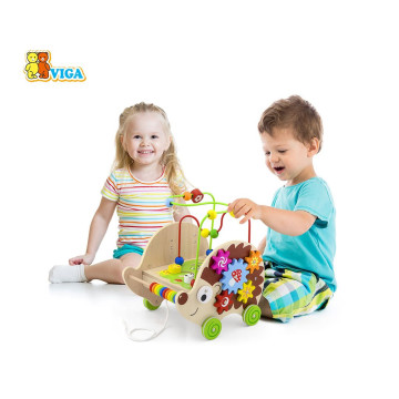 Dřevěný vzdělávací ježek 4v1 Viga, Multicolor