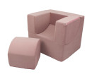 Dětské rozkládací křeslo-lenoška pink