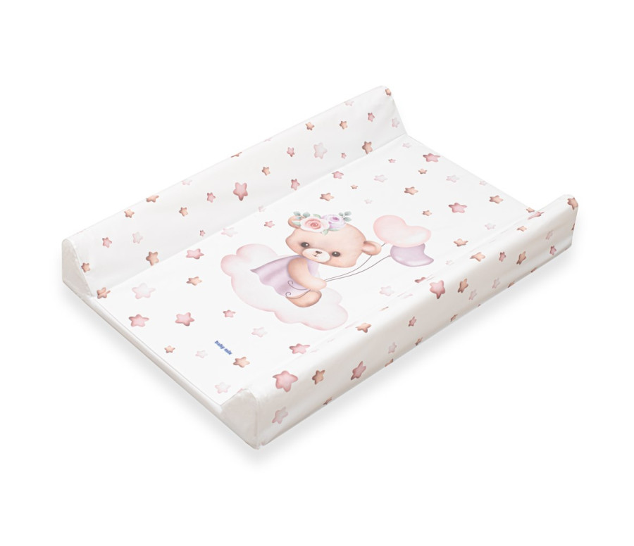 Přebalovací nástavec Baby Mix Medvídek 47x70cm růžová Přebalovací nástavec Baby Mix Medvídek 47x70cm růžová
