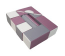 Pěnové kostky-obří stavebnice 11 ks white-grey-purple
