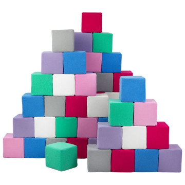 Pěnové kostky-sada 45 velkých pěnových kostek Pyramida uni, Multicolor