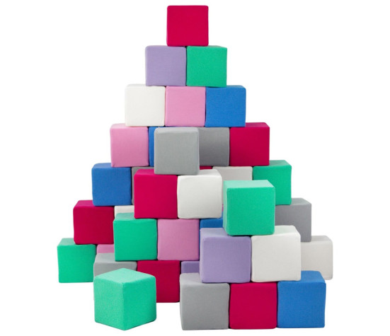 Pěnové kostky-sada 45 velkých pěnových kostek Pyramida uni