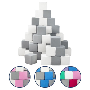 Pěnové kostky-sada 45 velkých pěnových kostek Pyramida uni, Multicolor