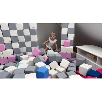 Pěnové kostky-sada 45 velkých pěnových kostek Pyramida uni, Multicolor