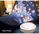 Plyšový usínáček medvídek s projektorem Milly Mally Bear pink, Růžová