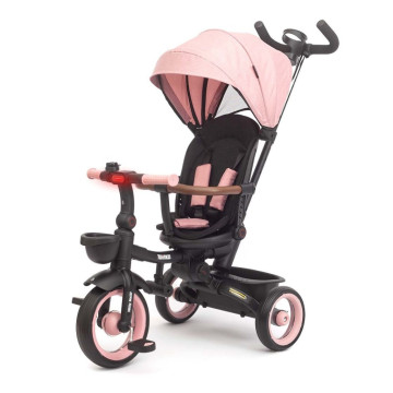 Luxusní dětská tříkolka s osvětlením Milly Mally Twinkle pink, Růžová