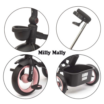 Luxusní dětská tříkolka s osvětlením Milly Mally Twinkle pink, Růžová