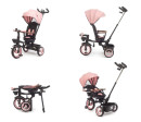 Luxusní dětská tříkolka s osvětlením Milly Mally Twinkle pink, Růžová Luxusní dětská tříkolka s osvětlením Milly Mally Twinkle pink, Růžová
