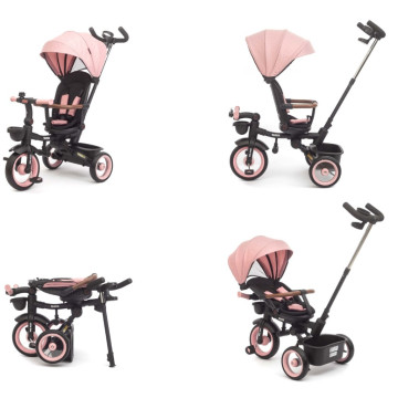 Luxusní dětská tříkolka s osvětlením Milly Mally Twinkle pink, Růžová