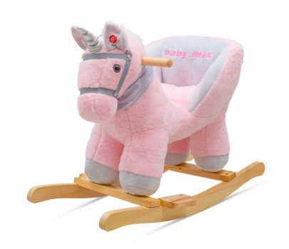 Houpací hračka s melodií Baby Mix Unicorn pink