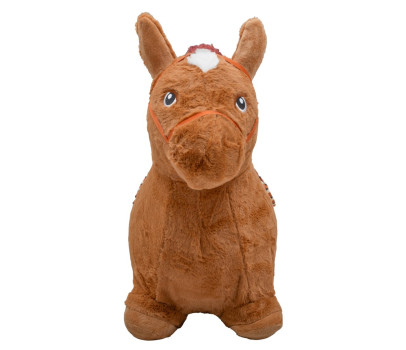 Plyšový skákací koník se zvukem Baby Mix hnědý