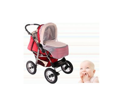 Baby Nellys Uni moskytiera na kočárek, bílá