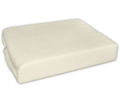 Nepromokavé froté prostěradlo do kočárku 75 x 35 - ecru