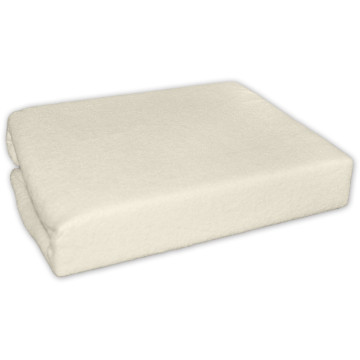 Nepromokavé froté prostěradlo do kočárku 75 x 35 - ecru