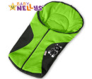 Fusák nejen do autosedačky Baby Nellys ® POLAR - zelený medvídek