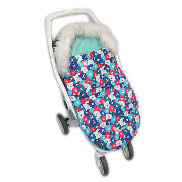 Baby Nellys Fusák, spacáček 105x55 Velvet Winter Lux - Barevní medvědi