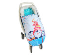 Fusak Baby Nellys Winter Friends Lux velvet s kožešinkou, 105x55 cm - kamarádi/tyrkys