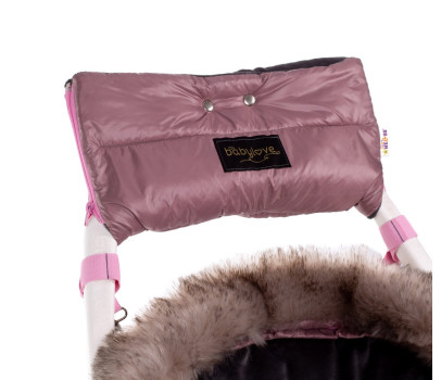 Rukávník ke kočárku Baby Nellys STYLE, pudrově růžová