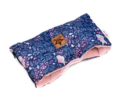 Rukávník ke kočárku, nepromokavý, PREMIUM Liška, granátový