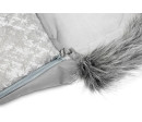 Prošívaný fusák s kožešinou 100x45cm, SENSILLO OLAF - světle šedý