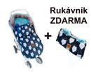 Dětský fusak maxi PREMIUM Winter bear, + rukávník ,granátový, 110x50cm, Baby Nellys