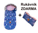 Dětský fusak maxi PREMIUM Liška, granátový, 110x50cm + rukávník zdarma