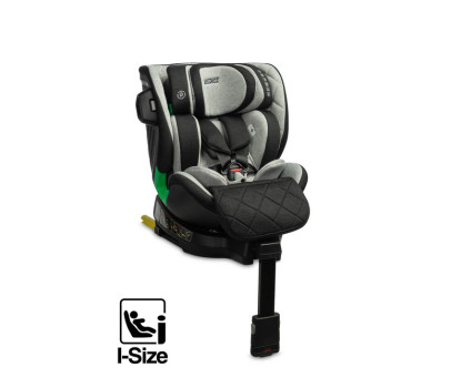 Autosedačka s isofixem TUROX 40-150cm, I-Size, šedá