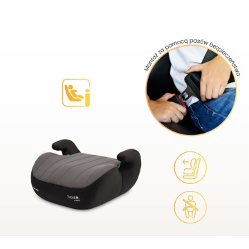 Dětská autosedačka/podsedák, Tiger I-size (125-150) - černá